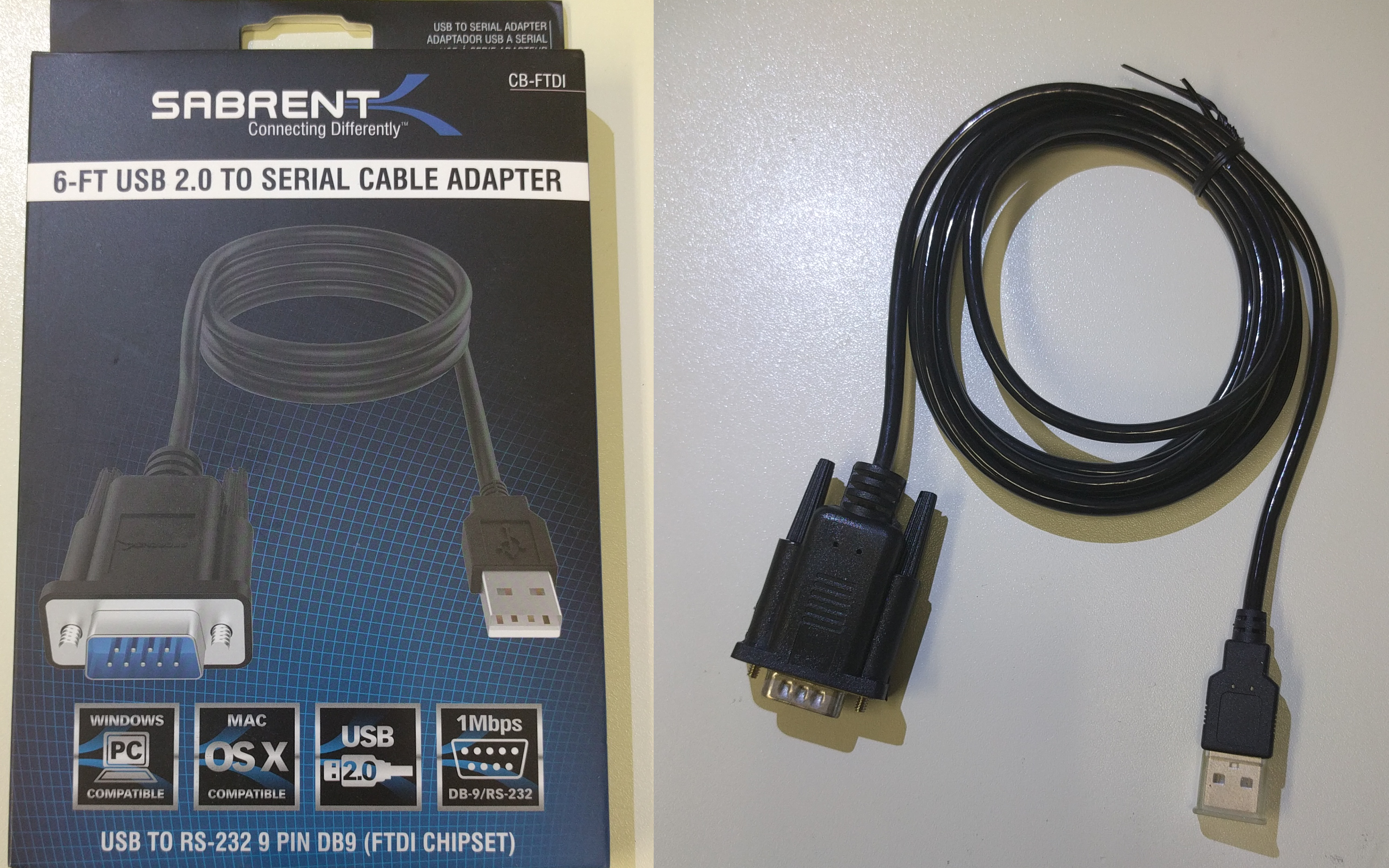 USB to serial adapter for SiTech telescope controllers
